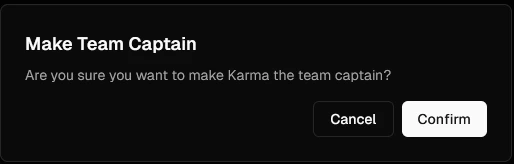 Confirm Make Captain