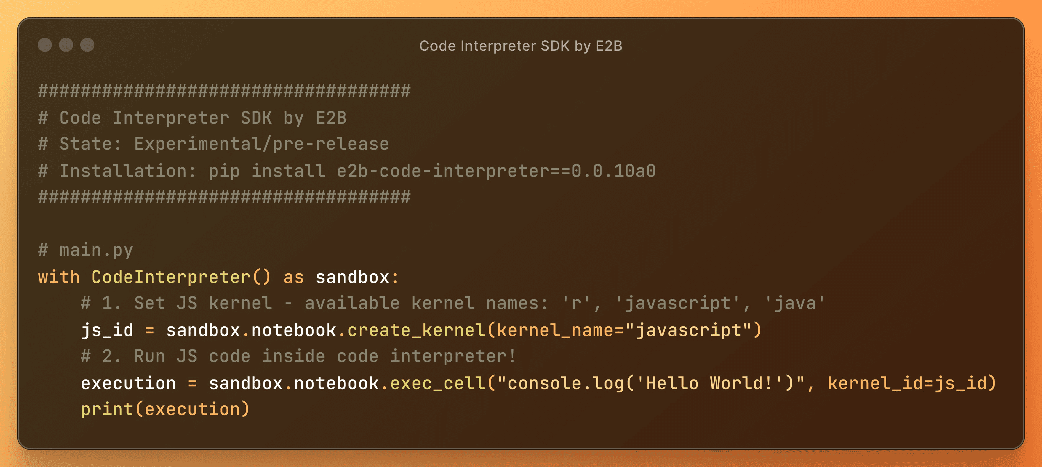 New language runtimes for Code Interpreter SDK