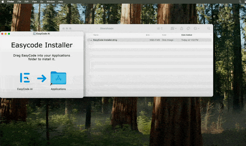 MacOS Installation GIF