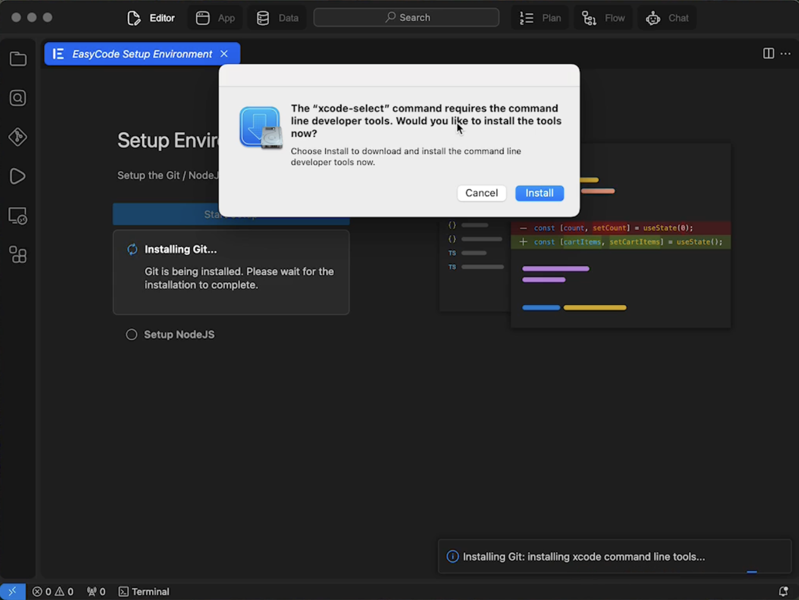 Xcode Select Prompt