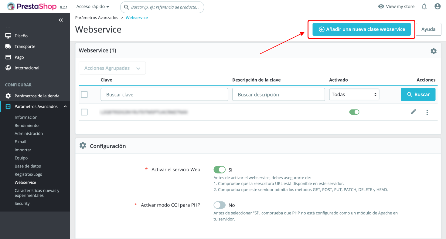 Prestashop Webservice Add Button Pn