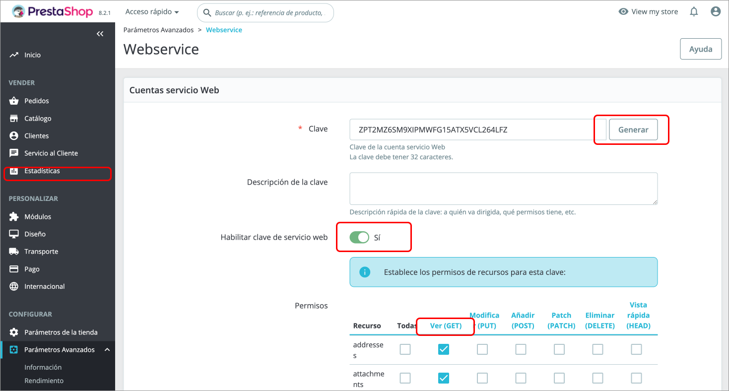 Prestashop Webservice Add Key Pn