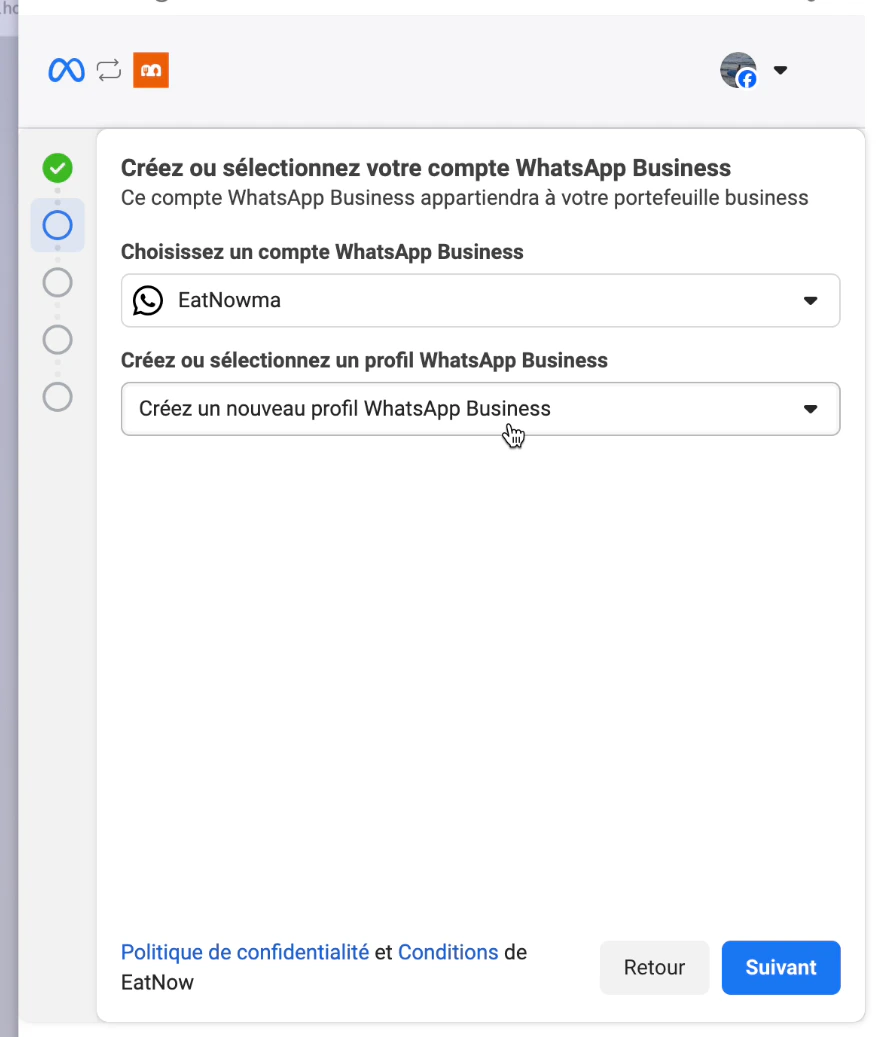 Creating a WhatsApp Business account on Meta