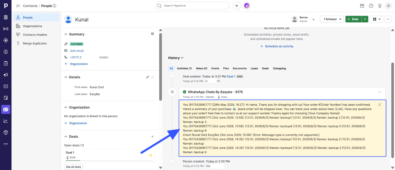 Chat Backup View