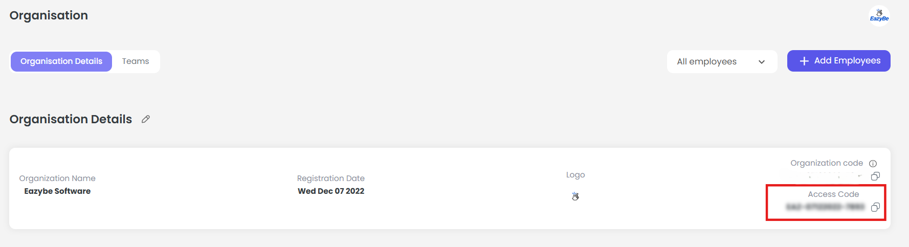 Organization Auth Token
