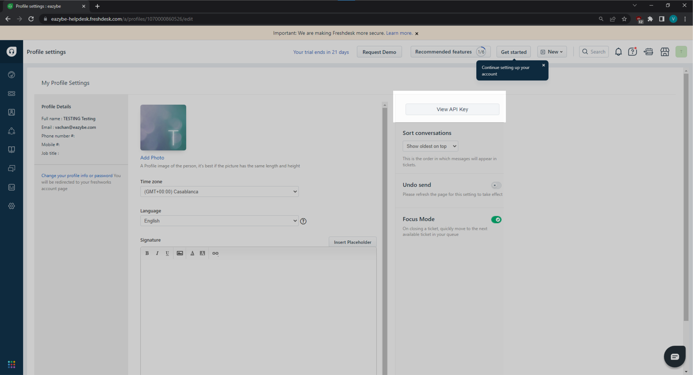 API Anahtarı Oluşturma