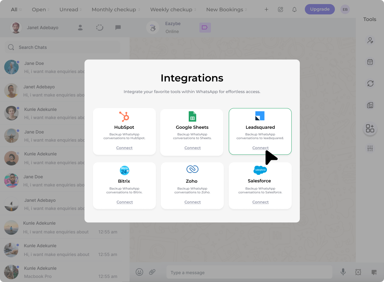 Select LeadSquared Integration