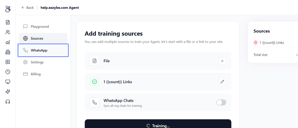 Informações de cobrança