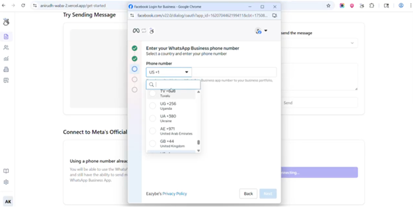 Inserção de Número
