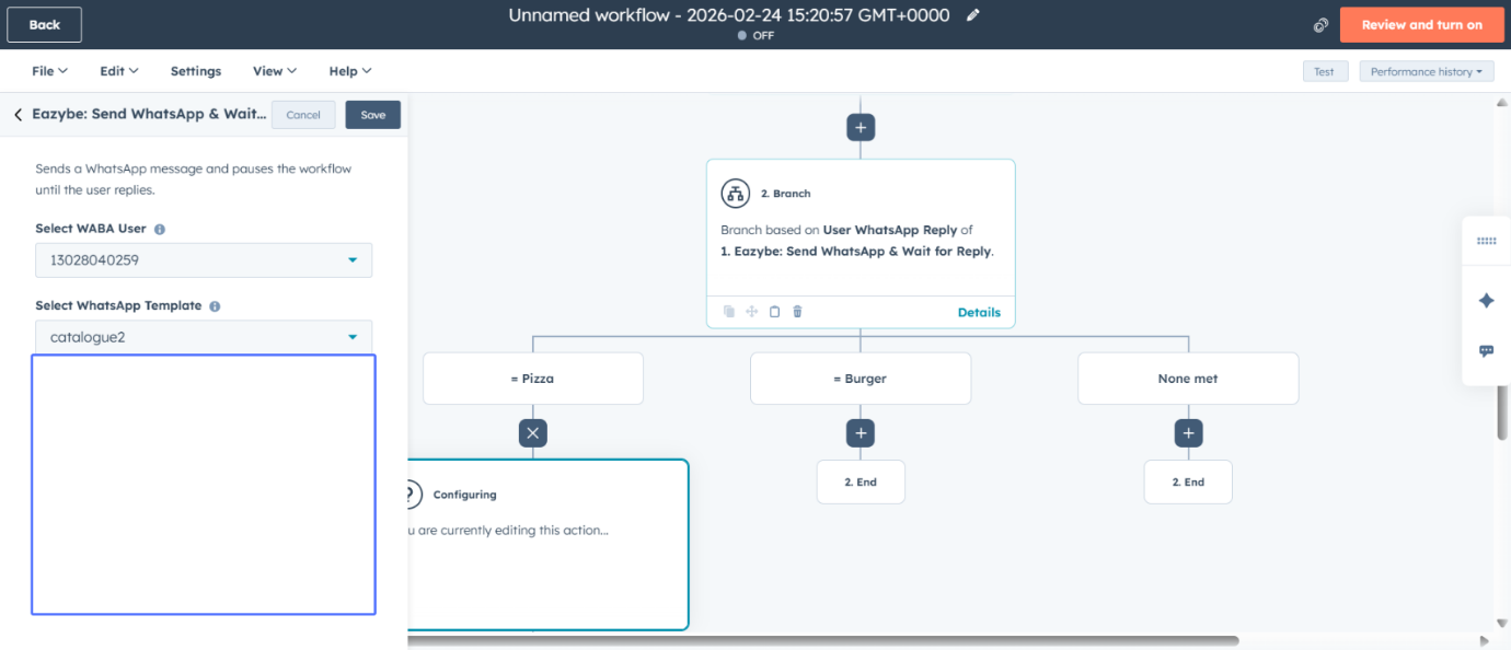 Confirmar seleção de modelo