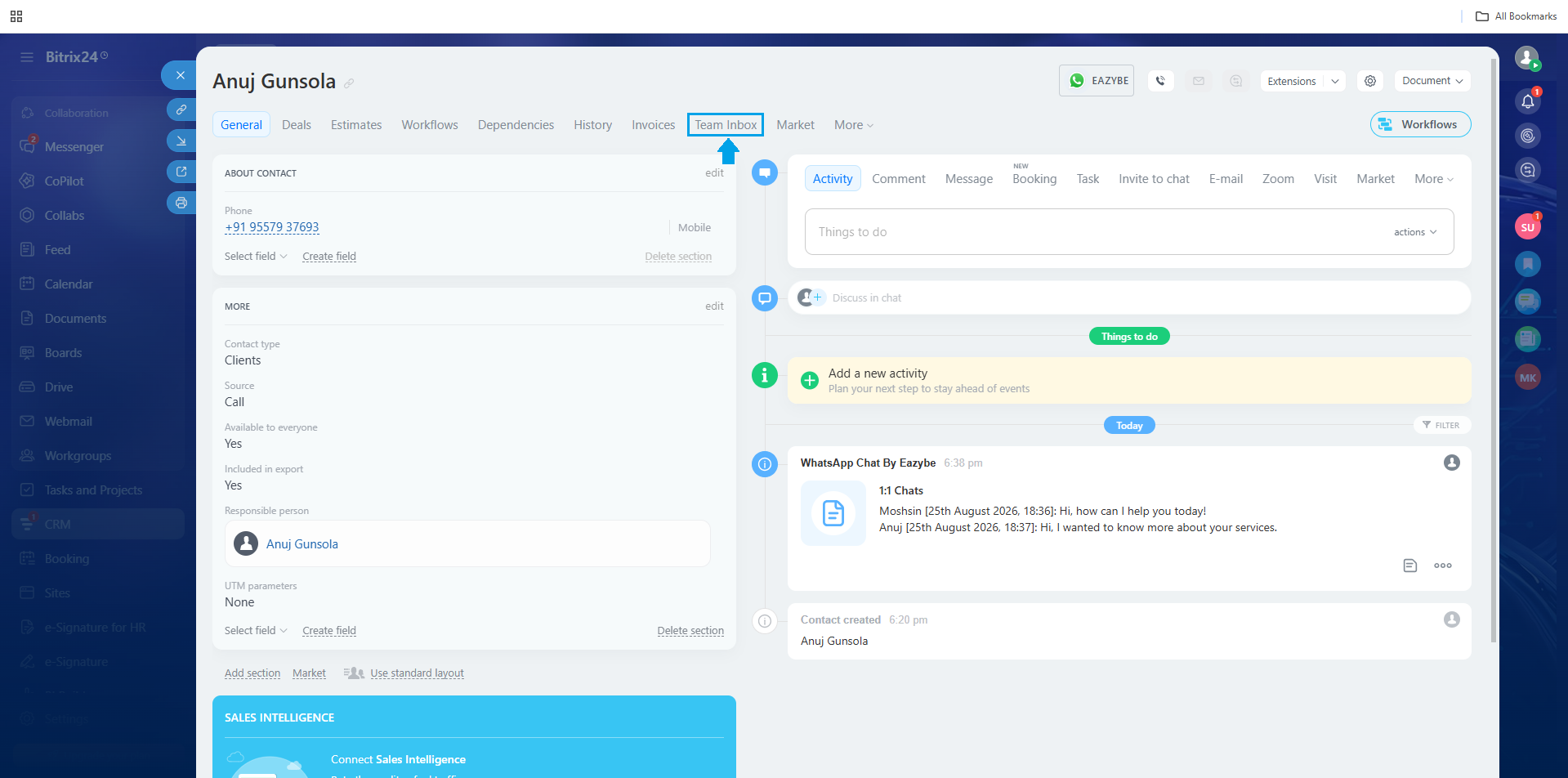 Team Inbox view