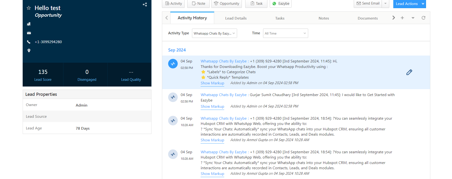 Lead Page Chat Backup