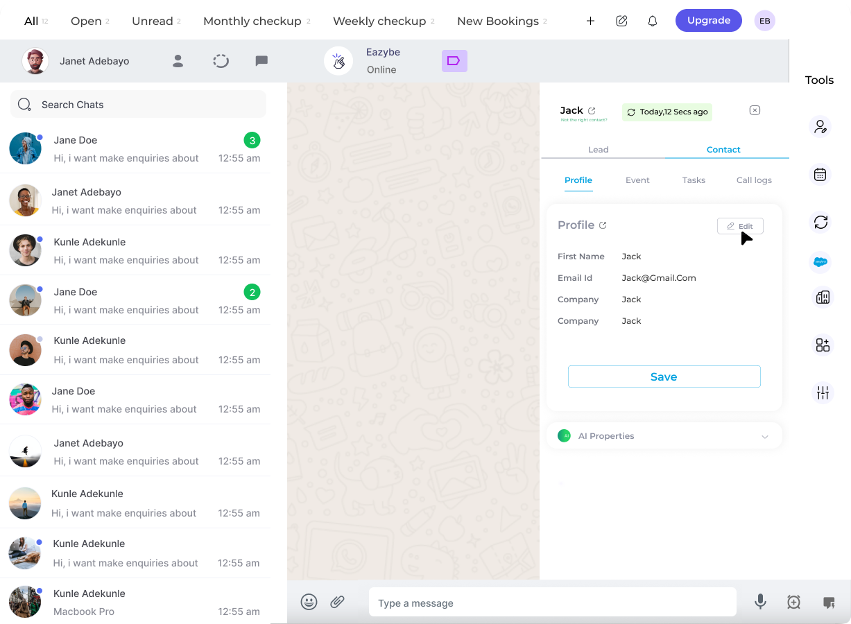 Contact Profile Section
