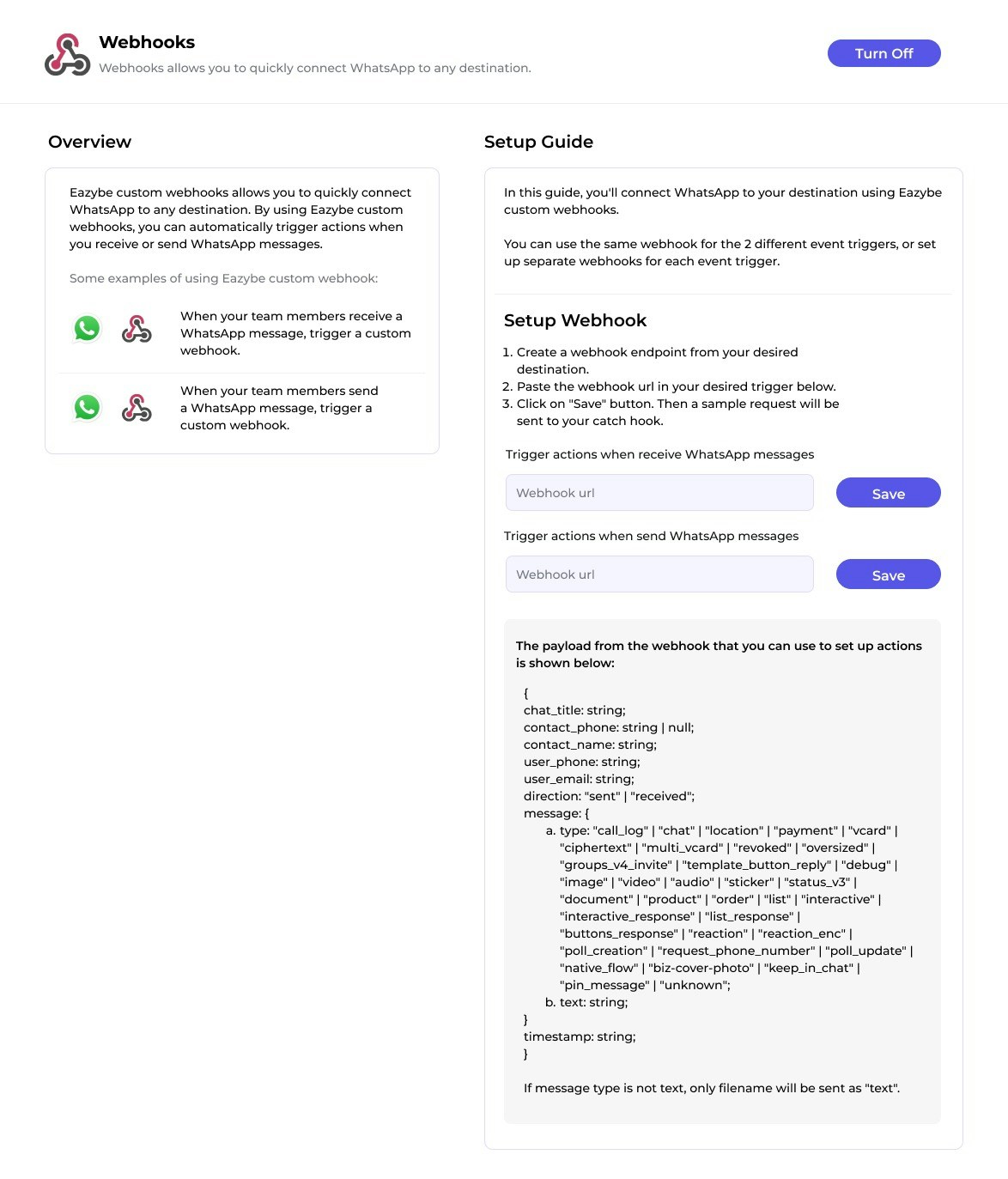 Webhook Configuration