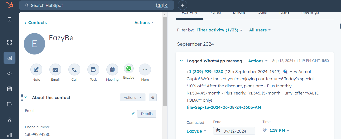 Attachments in HubSpot