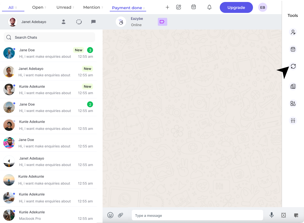 Backup and Sync Section
