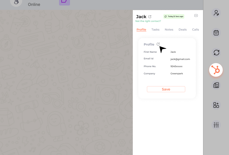 Go to HubSpot Button