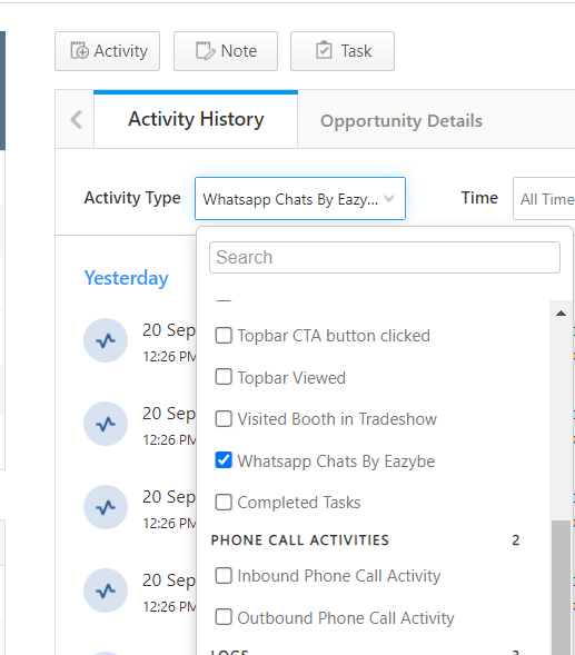 Opportunity Chat Backup