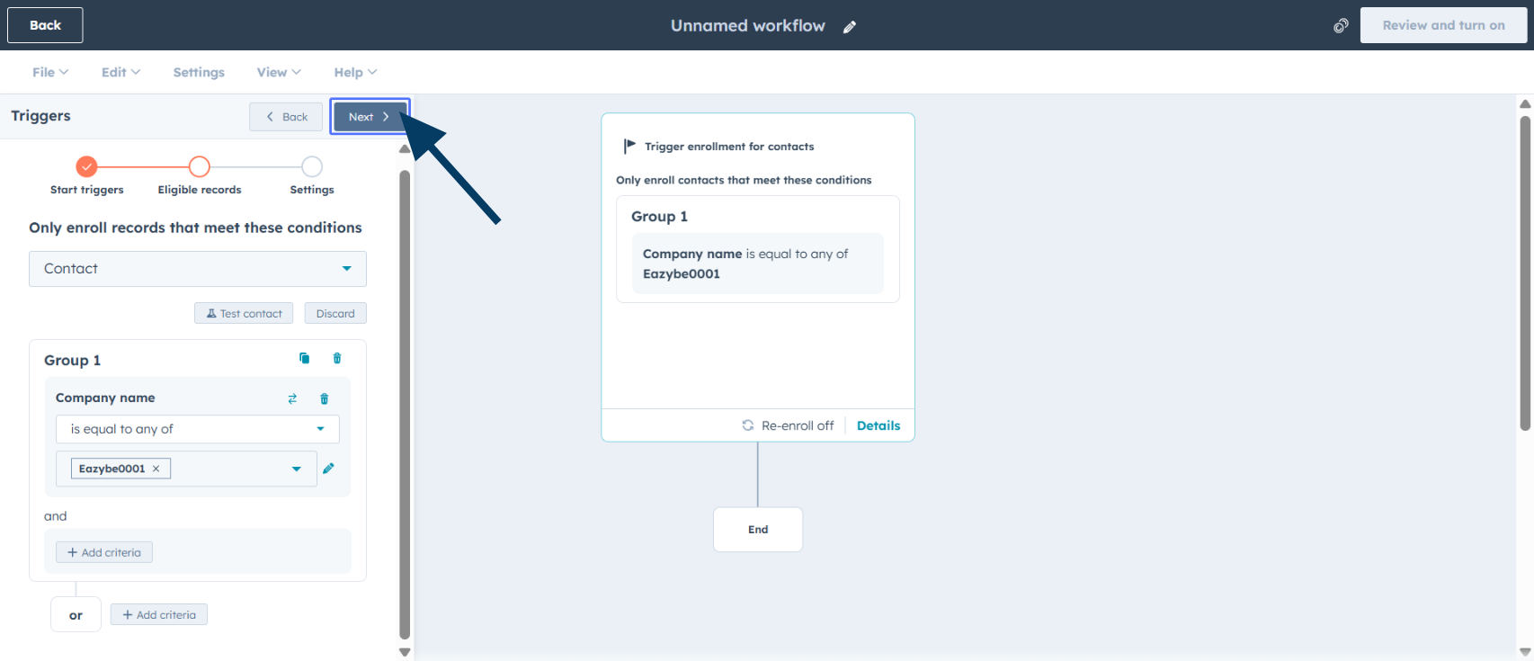 Configure Conditions