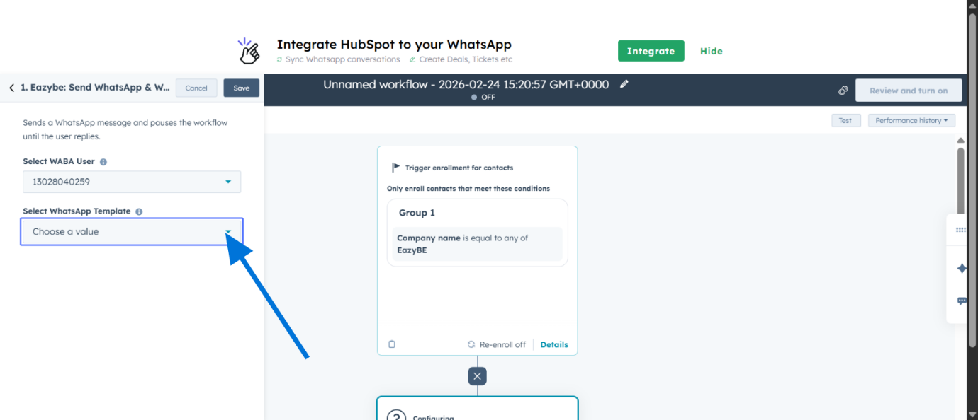 Seleccione Basado en la salida de acción