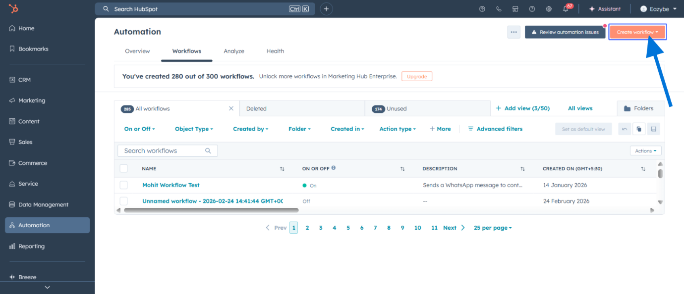 Crear Nuevo Flujo de Trabajo