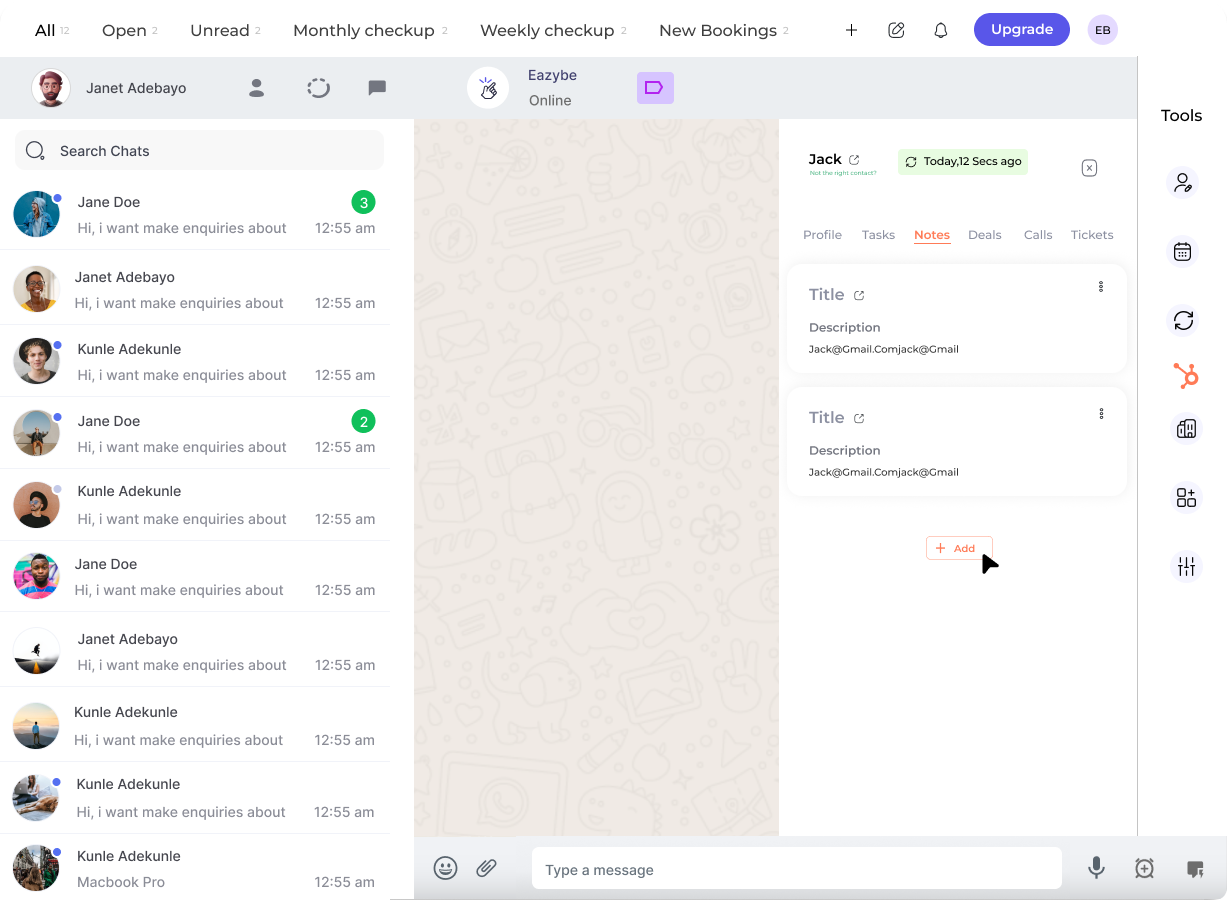Attach Messages to Notes