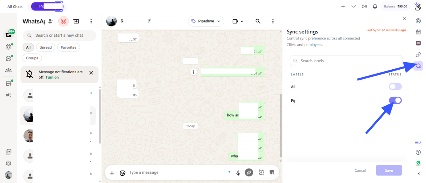 Sync Button