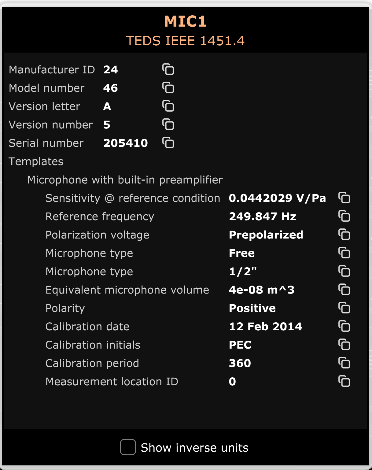 TEDS data window