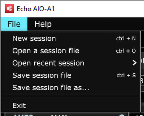 File menu