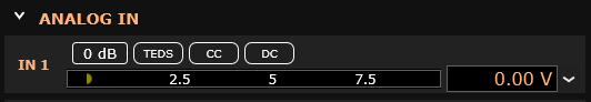 Analog Input Tab