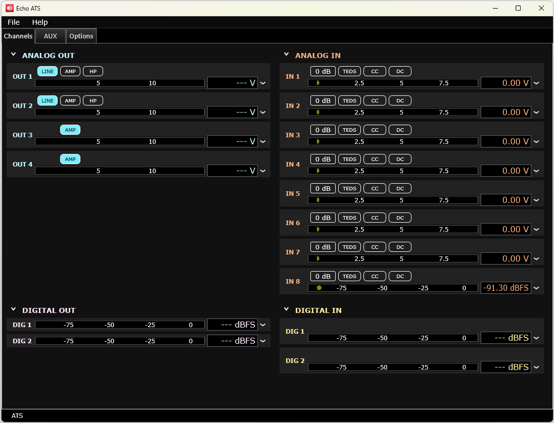ATS Control Panel Channels Tab