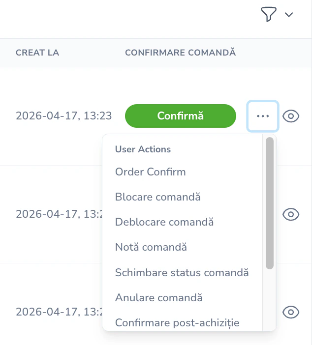 Order Actions