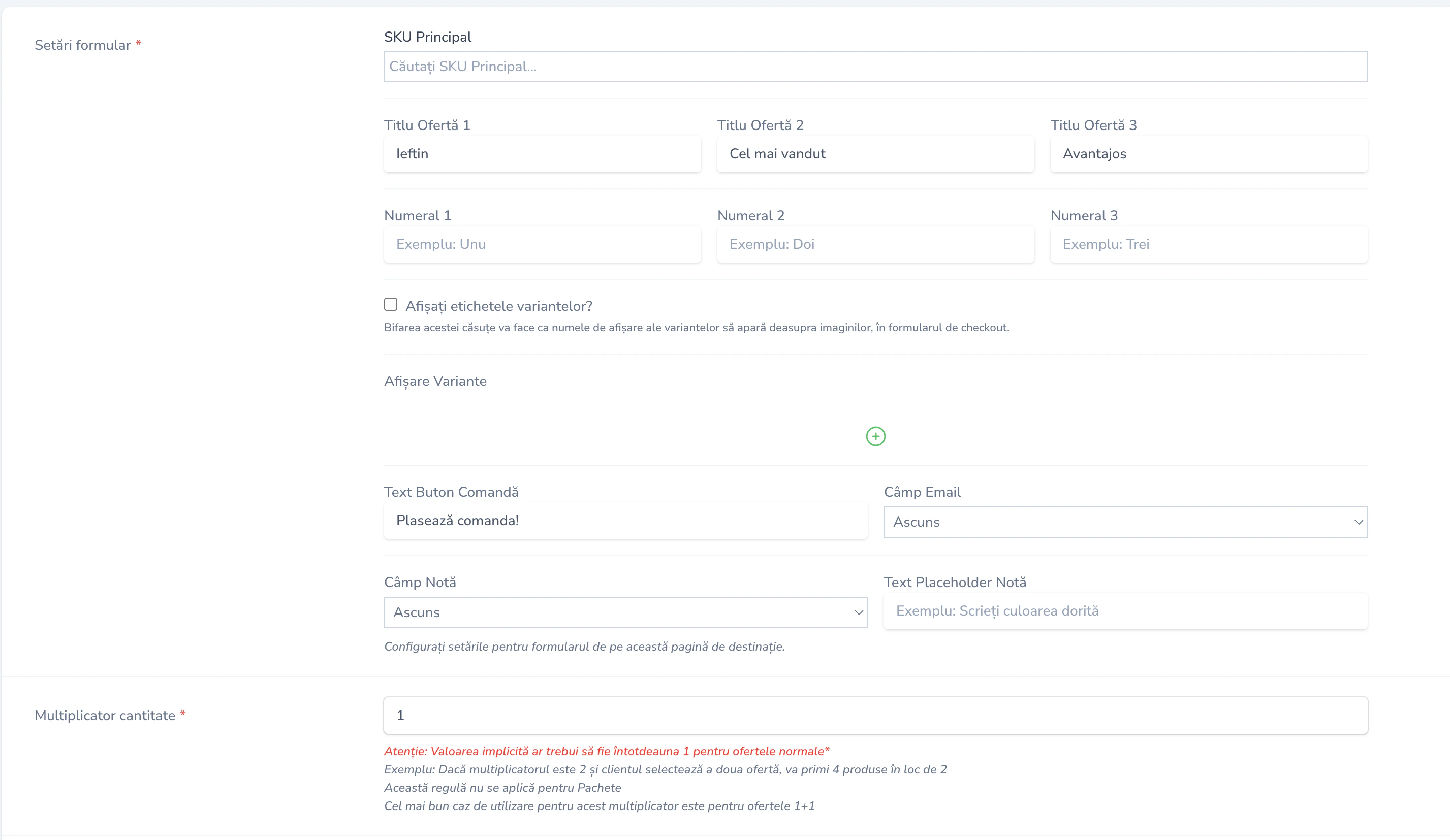 Landing Page Create Form - Part 2
