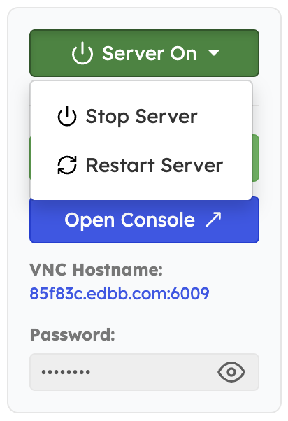Start server after shutdown