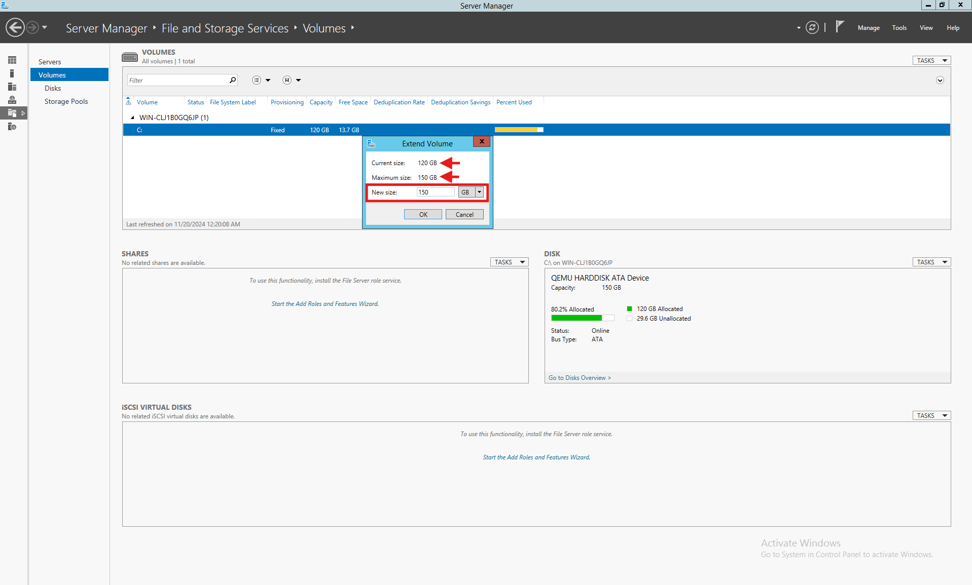 Extend Windows Hard Drive