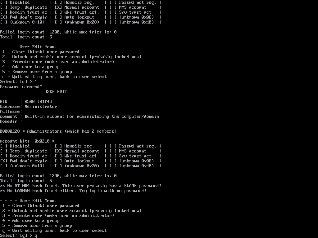 Reset Windows Password