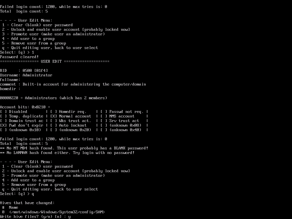 Reset Windows Password