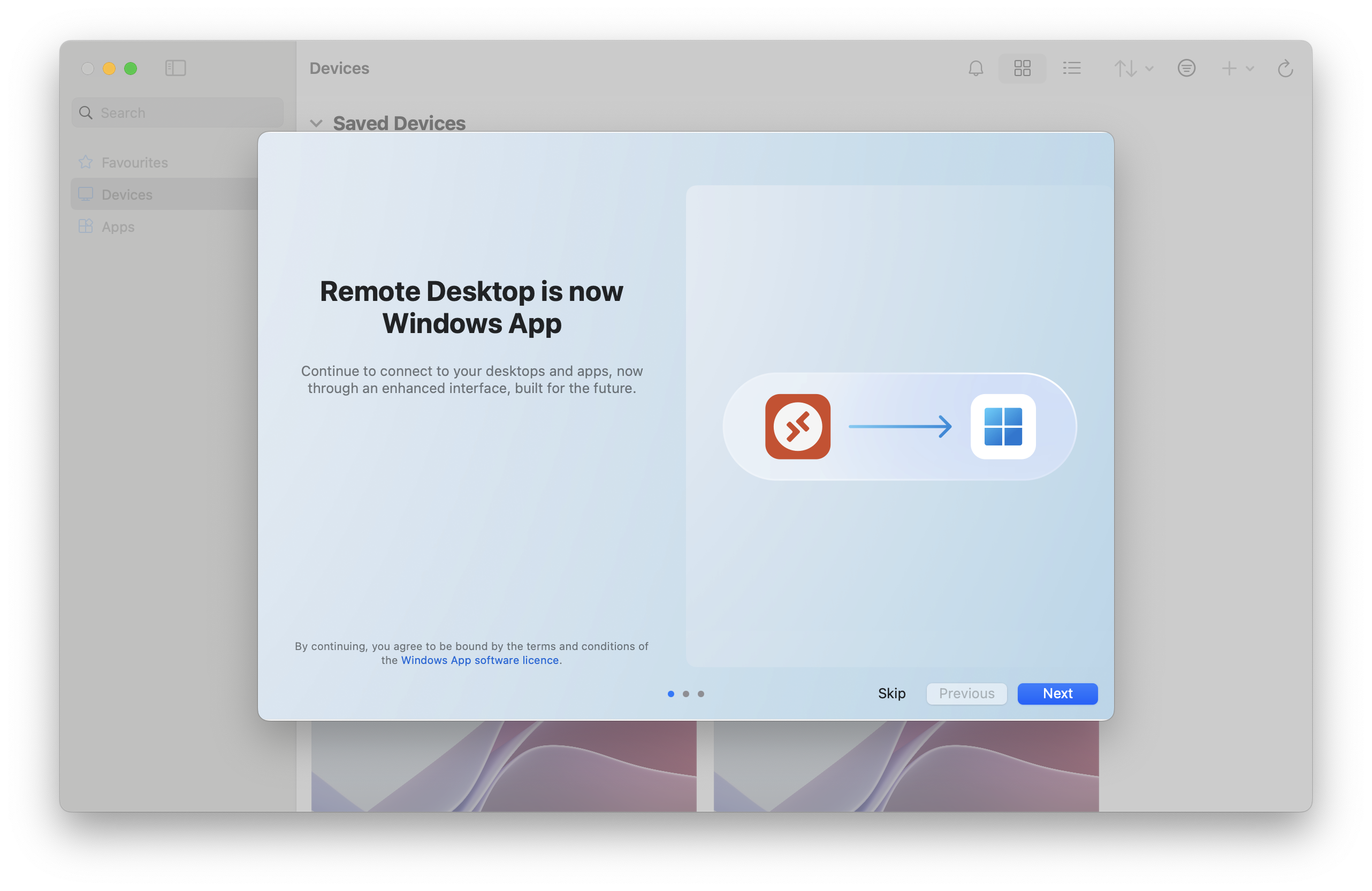 Microsoft Windows App listing in the Mac App Store