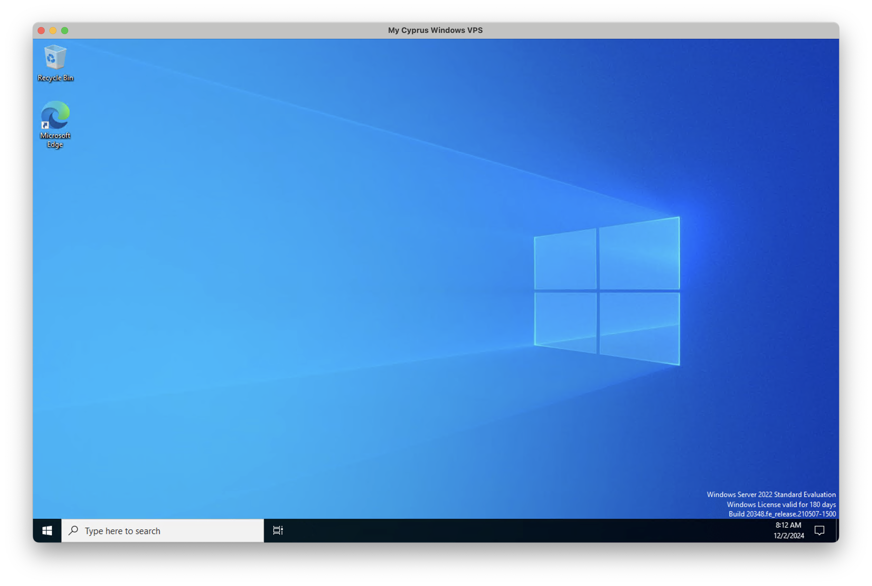 Windows desktop reached via Microsoft Windows App on macOS