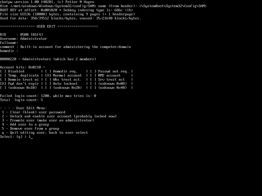 Reset Windows Password