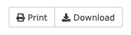 Print and Download buttons on an invoice