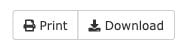 Print and Download buttons on an invoice