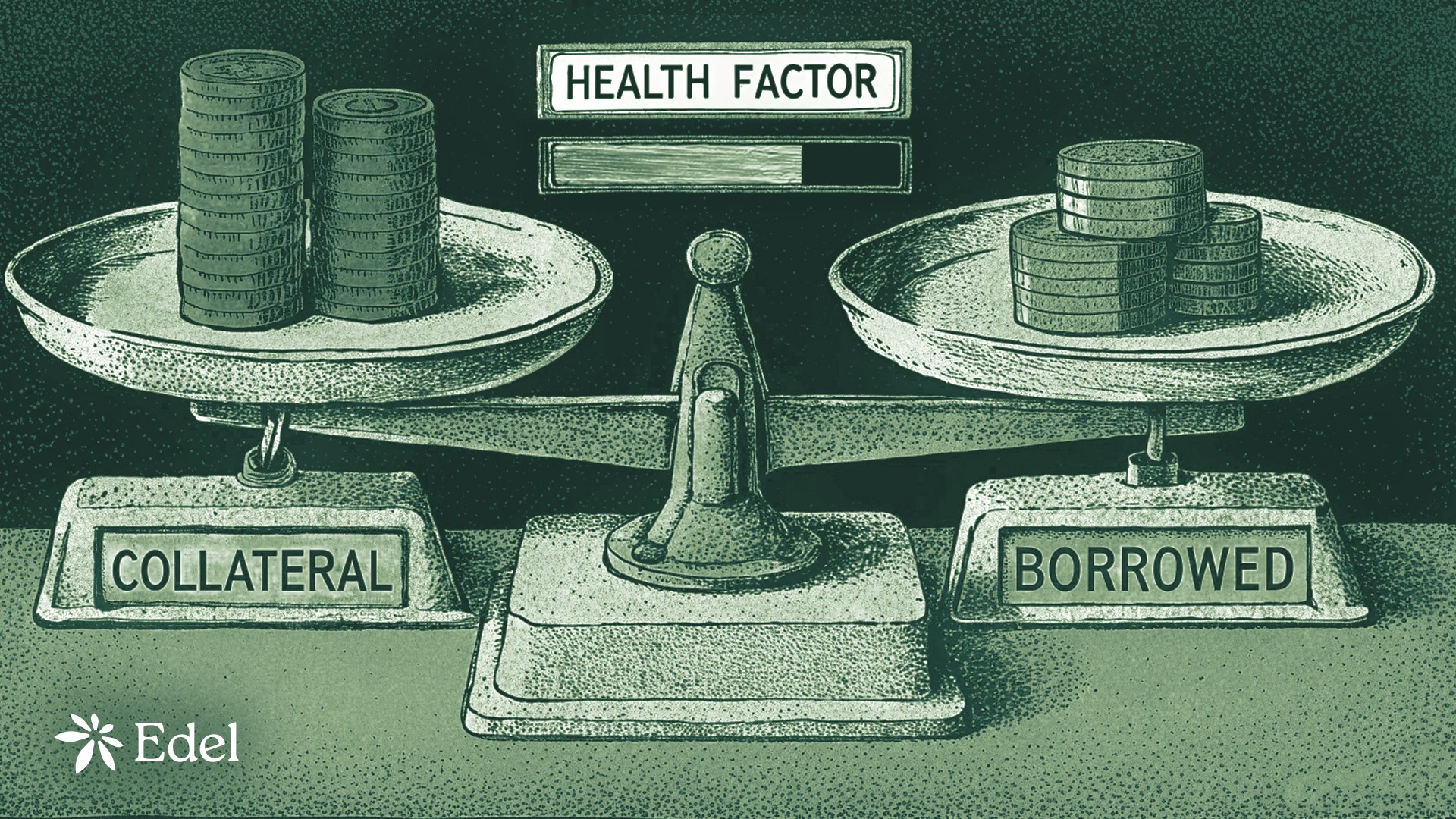 Health Factor visualization showing position safety and liquidation risk metrics