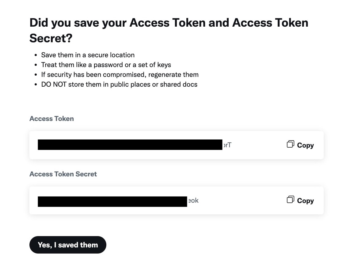 Copying tokens