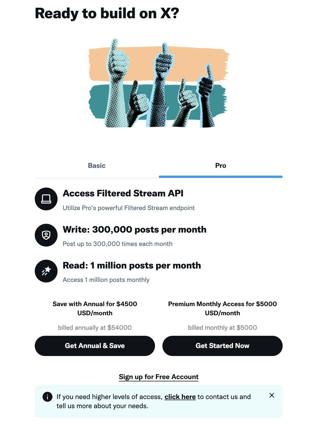 Sign up for Free Account