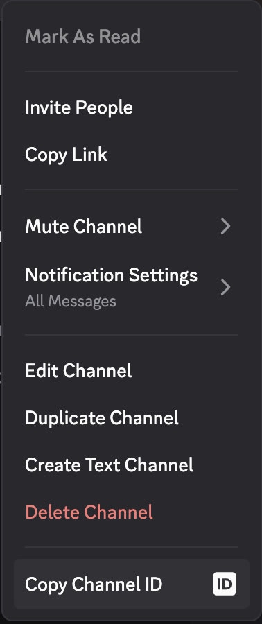 Copy Channel ID