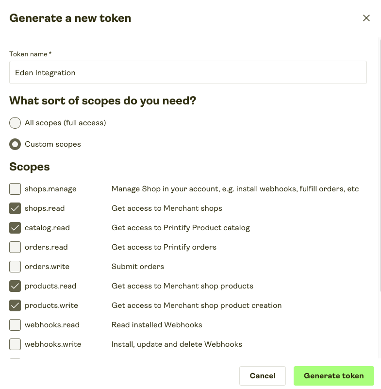 API Key Scopes
