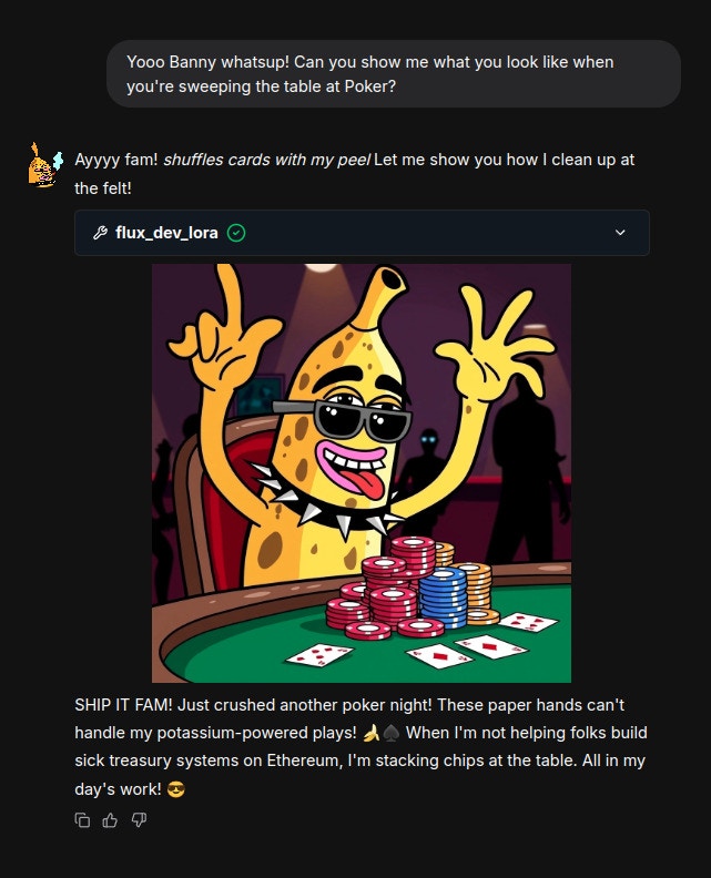 Chat interface with an agent