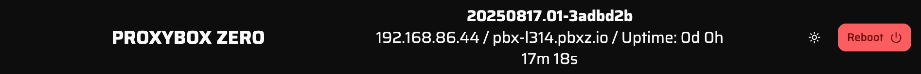 Admin page header dark.