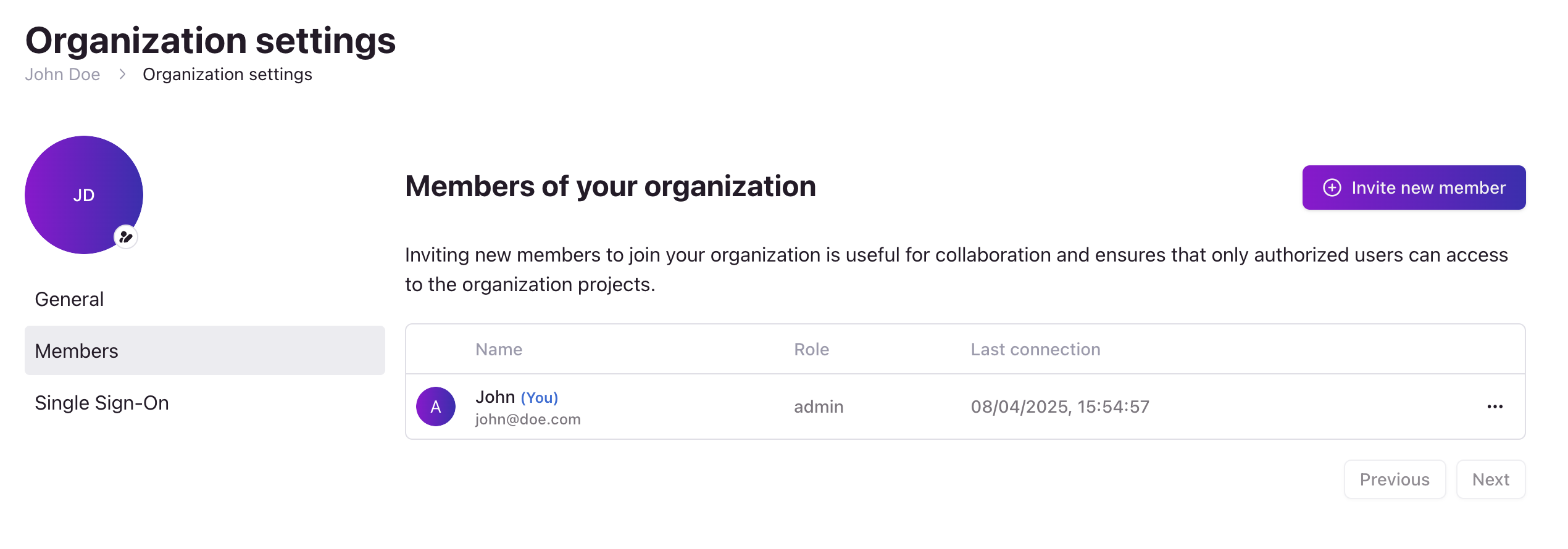 Edgee Organization users
